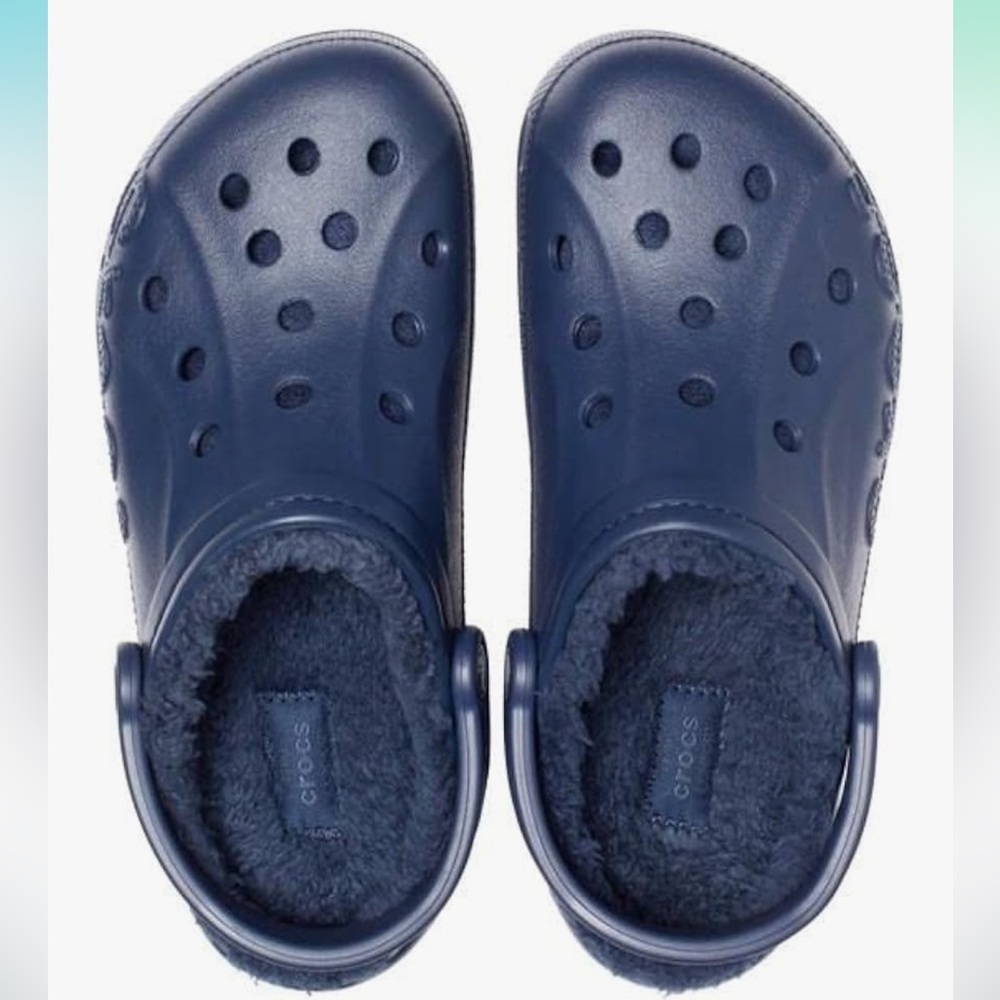 New in Bag CROCS Baya lined clog.  Men’s 11.  Navy/Navy